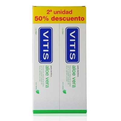 DUPLO Vitis Pasta Dentífrica Aloe Vera Sabor MENTA 150ml+150ml