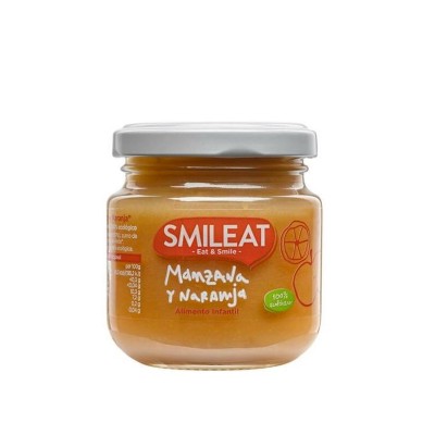 Smileat Manzana y Naranja Ecológico 130g