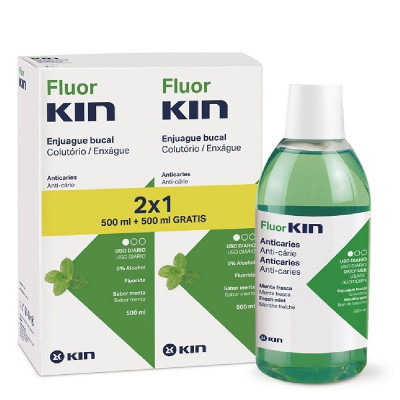 DUPLO Flúor Kin Colutorio Anticaries 500ml+500ml