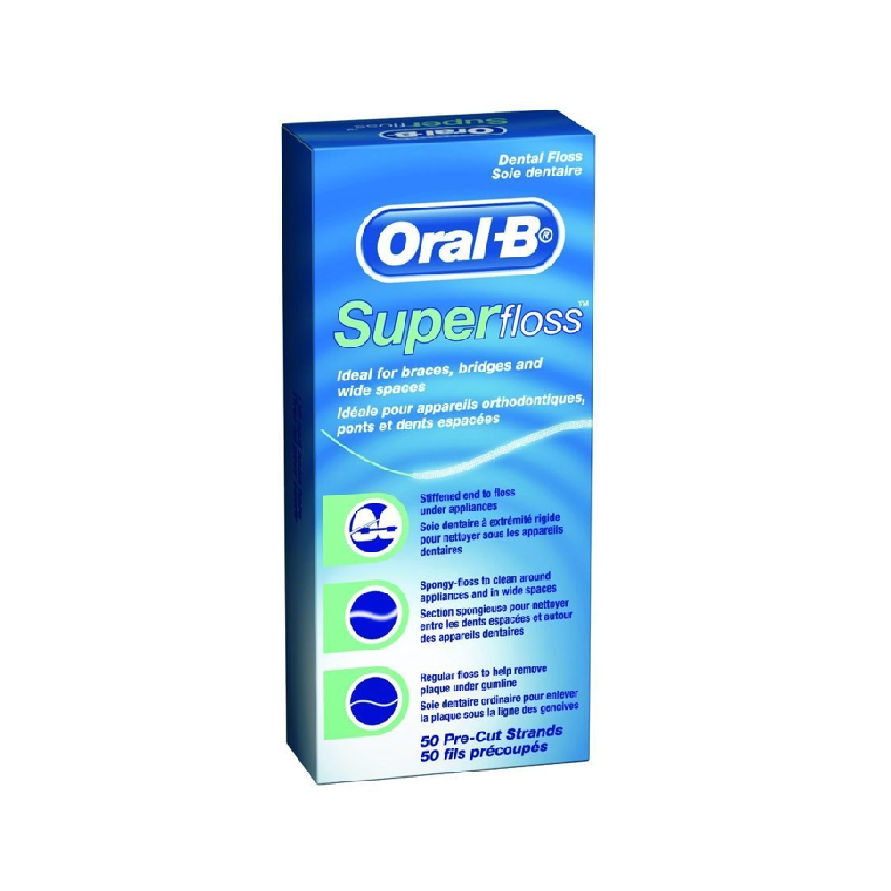 Oral B Seda Dental Superfloss con Cera 50 Uds