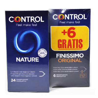 PACK Control Nature Preservativos 24Uds+6Uds GRATIS Finissimo Original