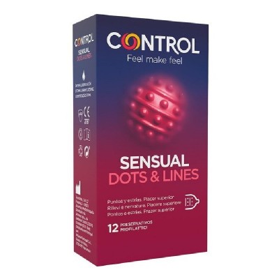 Control Sensual Dots and Lines Preservativos 12 Uds