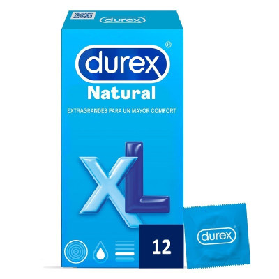 Durex Natural XL Preservativos 12 Uds