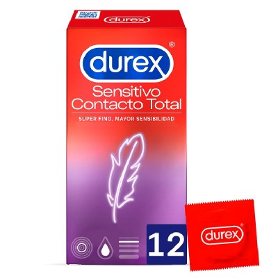 Durex Sensitivo Contacto Total Preservativos 12 Uds