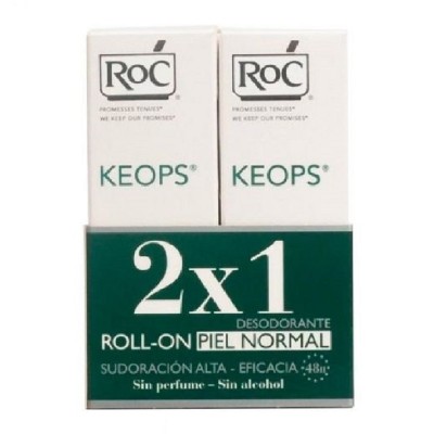 DUPLO Roc Keops Desodorante Sudoración Alta Roll-On 30ml+30ml