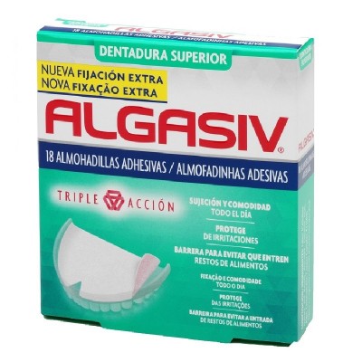 Algasiv Almohadillas Adhesivas Dentadura Superior 30 Uds