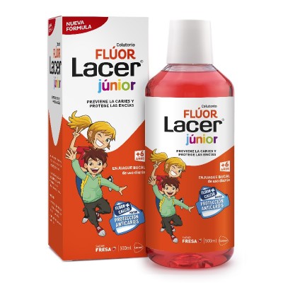 Lacer Colutorio Flúor Junior 0,05% sabor Fresa 500ml