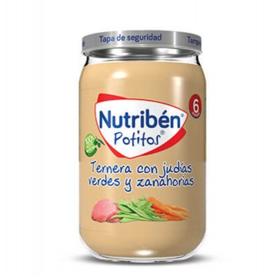 Nutribén Potitos Ternera con Judías Verdes y Zanahorias 235g