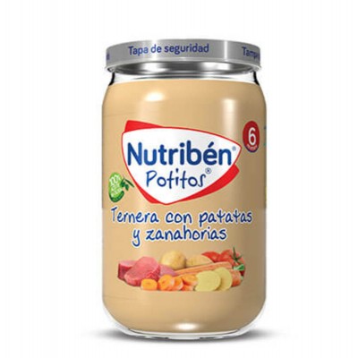 Nutribén Potitos Ternera con Patatas y Zanahorias 235g