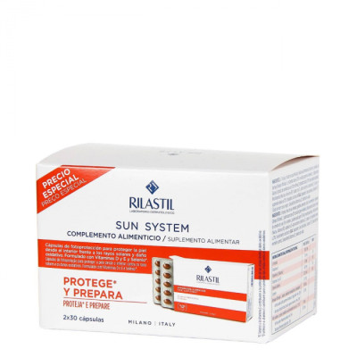 Rilastil Sun System Cápsulas Orales 2x30 Uds